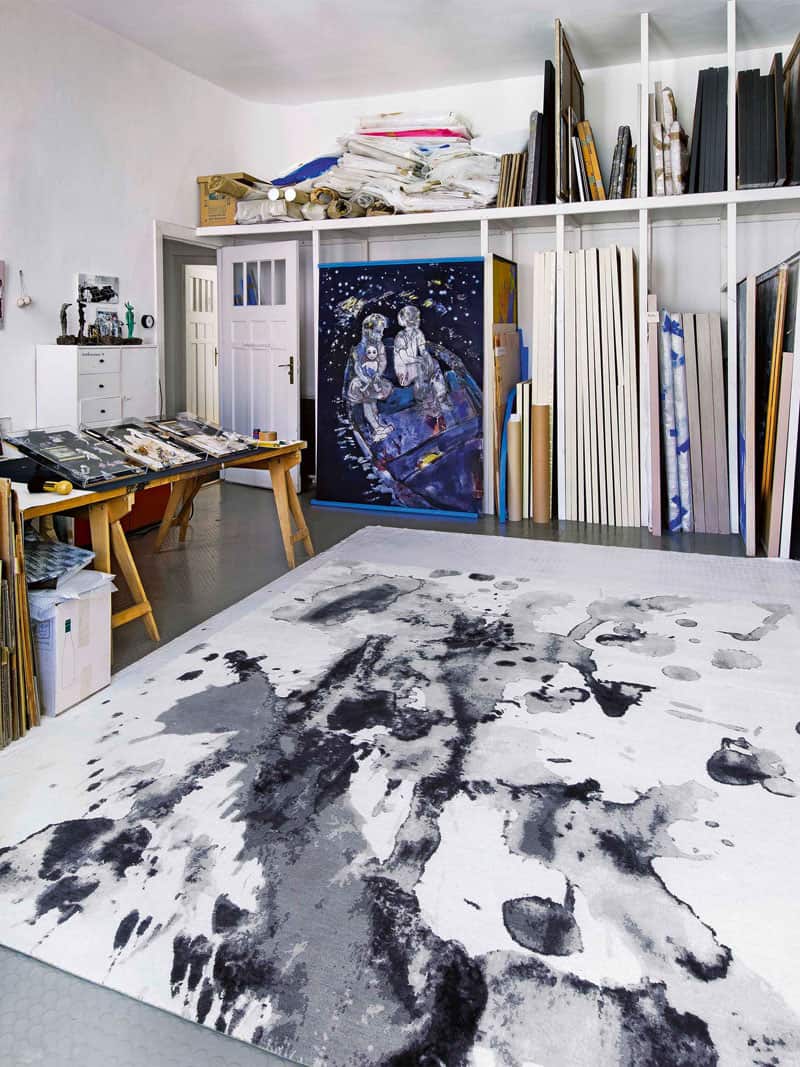 Zwart & wit luxe tapijt | Maat: 300 × 400 cm
