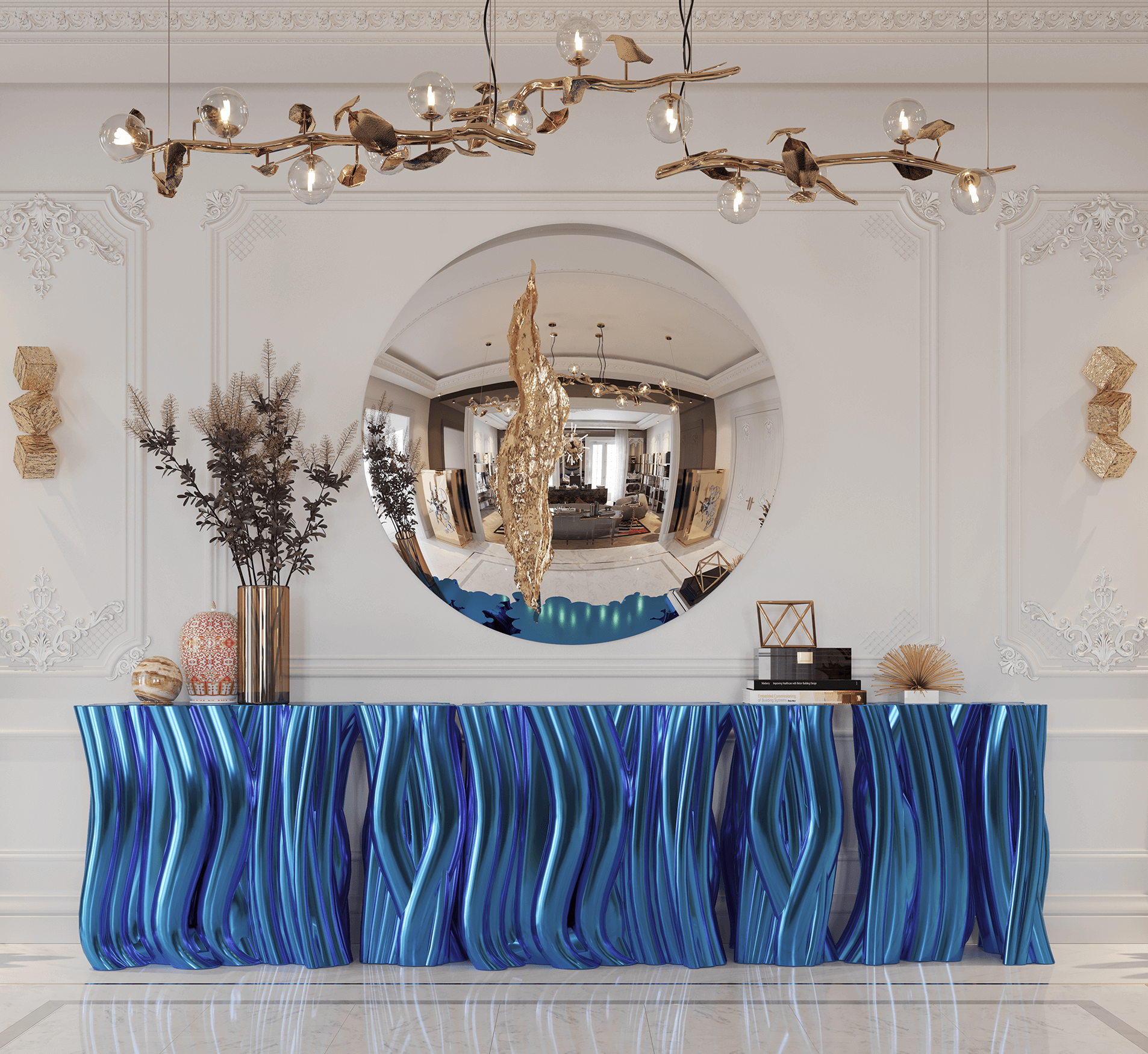 Monochrome blauw premium dressoir