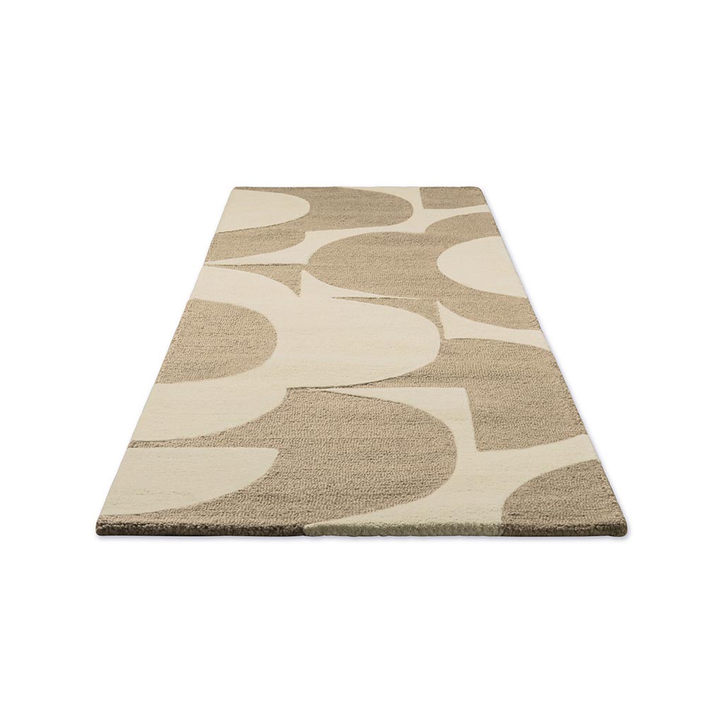 Prism Flower Mushroom/Ecru vloerkleed | Maat: 67 × 230 cm