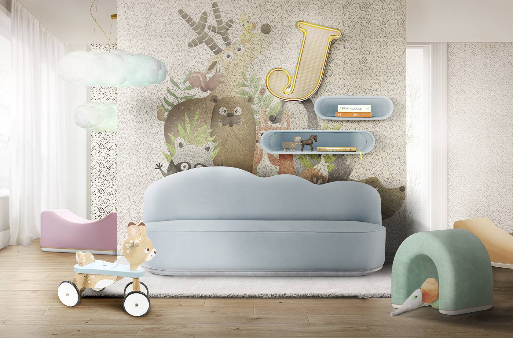 Joyful Letter J lamp