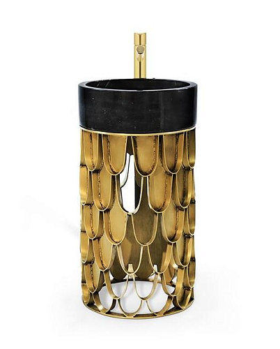 Karper-geïnspireerde zuil wastafel