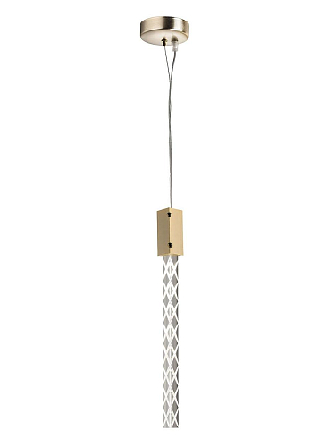 Handgemaakte Hanglamp met Handgegraveerd Driehoekig Glas