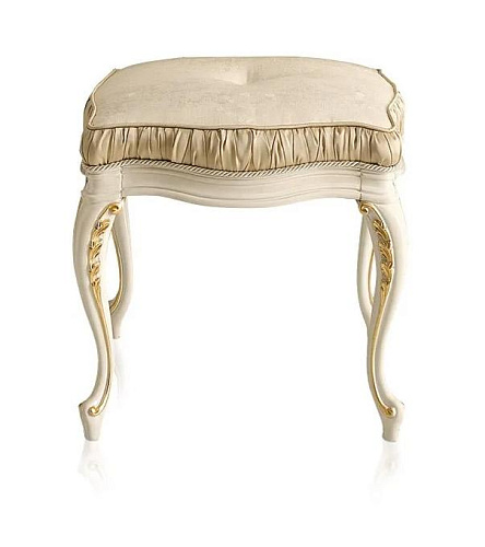 Beige/gouden klassieke kruk