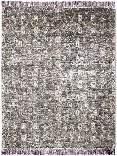 Agra Charcoal handgemaakte luxe vloerkleed