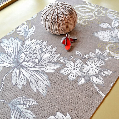 Fable floral grijs vloerkleed