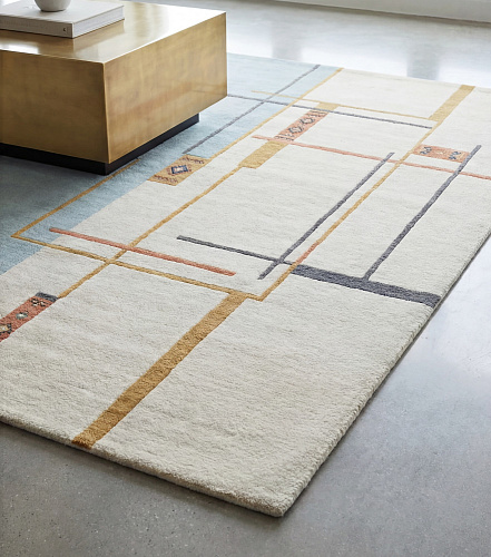 Linear Atlas Neutral handgemaakt vloerkleed