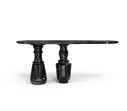 Obsidian Nero Marquina console