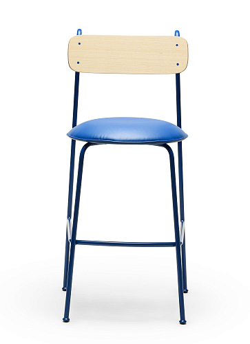 Lena SG-75 Blauwe Essenhout Barkrukstoel
