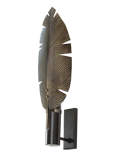Leaf Zwarte Wandlamp
