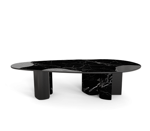 Athena Nero marmer en onyx eettafel