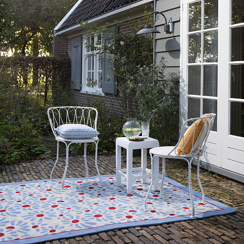 LA thorncliff madeliefje hemelbla outdoor vloerkleed