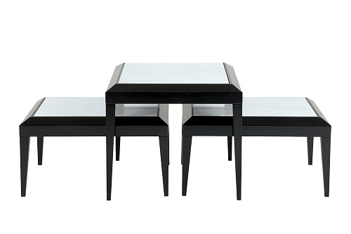 Set van 3 Marmeren Salontafels