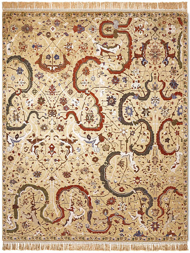 Tabriz Yellow luxe vloerkleed