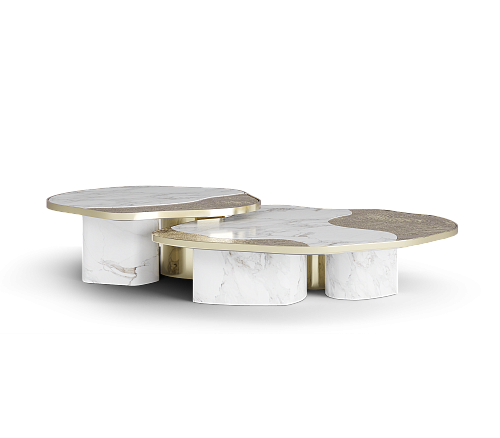 Athena goudmarmer en gouden tafelset