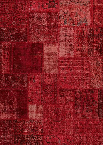 Rood patchwork tapijt