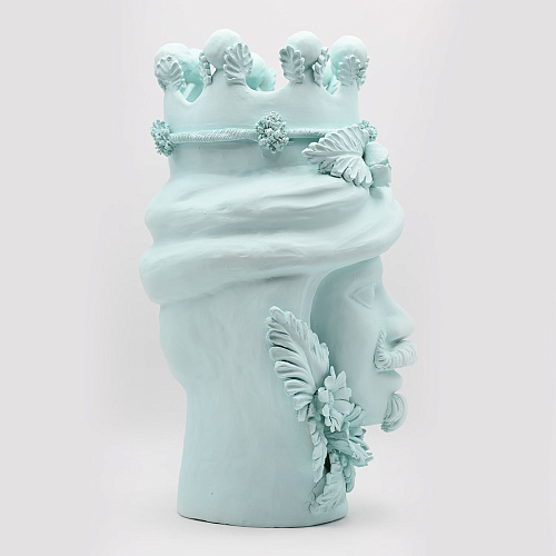 Moor's Head hemelblauwe sculptuur