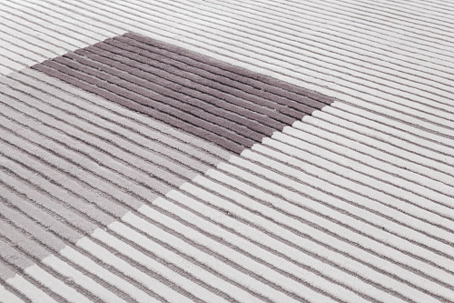 Handloom viscose lijnen vloerkleed