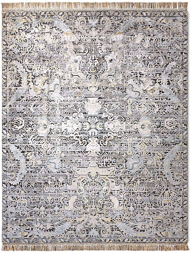 Azerbaijan Silver luxe handgeknoopt vloerkleed