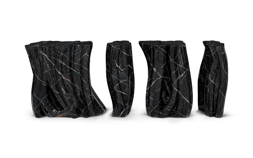 Monochrome faux-marmer premium dressoir