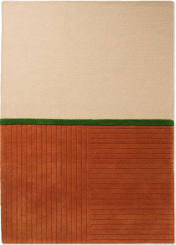 Decor rhythm tangerine designer handmade tapijt