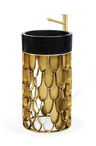 Karper-geïnspireerde zuil wastafel