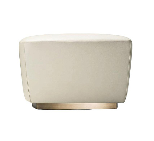 Poef met bronzen metalen basis