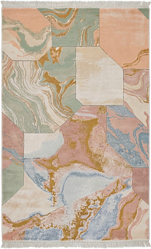 Pastel Collage design vloerkleed