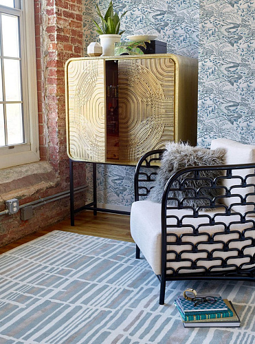 Tortoise stripe jade tapijt