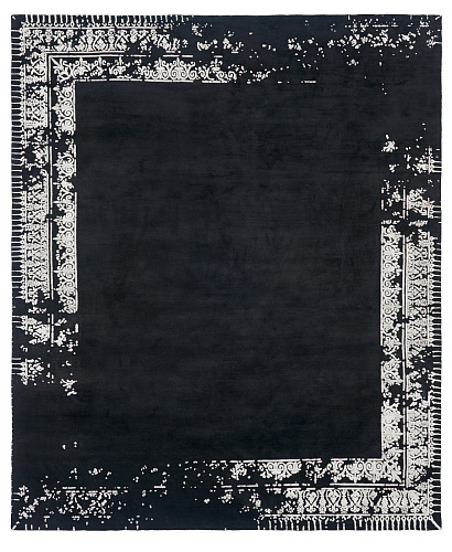 Ferrara special border zwart vloerkleed