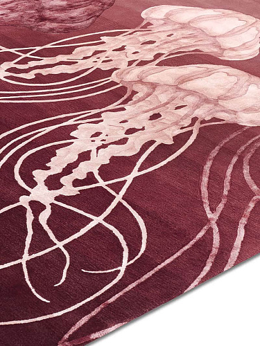 Jellyfish handgeknoopt vloerkleed