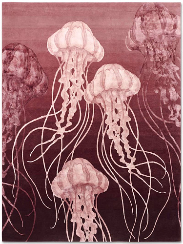 Jellyfish handgeknoopt vloerkleed