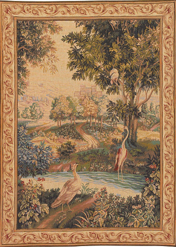 Greenery with Birds wandtapijt