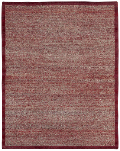 Mauro border donkerrood vloerkleed