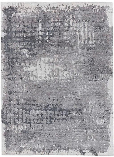 Handgeknoopt bamboe zijde abstract Indiaas vloerkleed