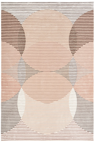 Sinking Circles Nude designer vloerkleed