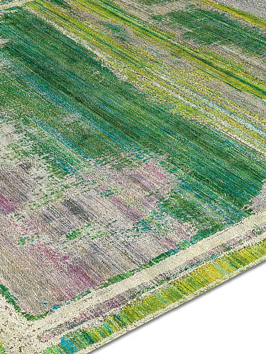 Green Mix handgemaakte luxe vloerkleed