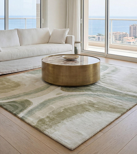 Olive Marble design vloerkleed