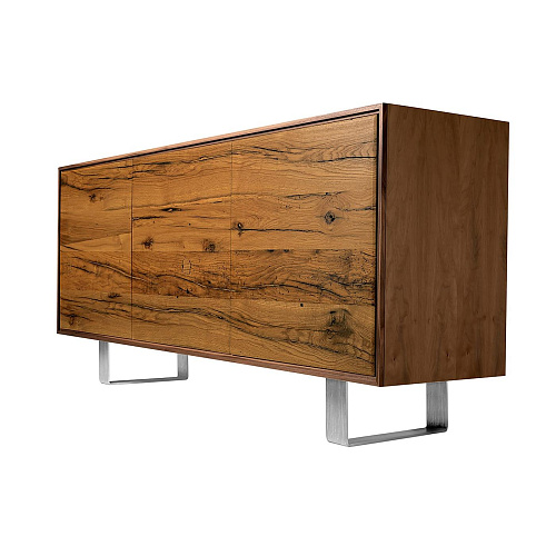 Materia antiek eiken 3-deurs dressoir