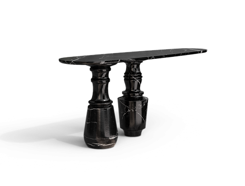 Obsidian Nero Marquina console
