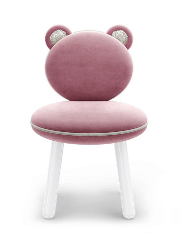 Fluffy Bear roze kinderstoel