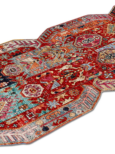 Multishape handgemaakte luxe vloerkleed
