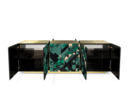 Mosaic groen dressoir