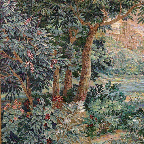 Verdure Cascade vierkant wandtapijt