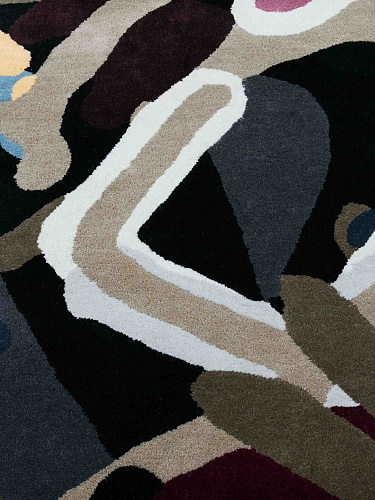 Smoked Wood designer handgeweven vloerkleed