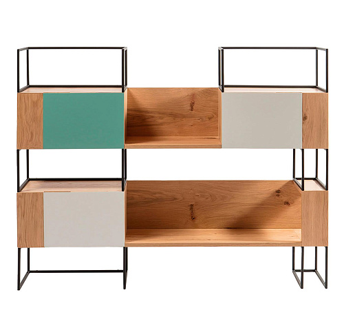 Open houten boekenkast