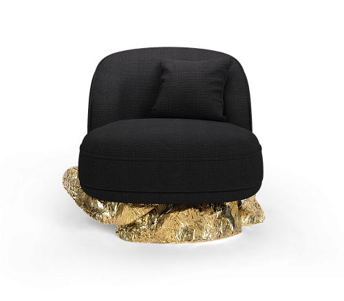 Angora Baltic zwarte fauteuil