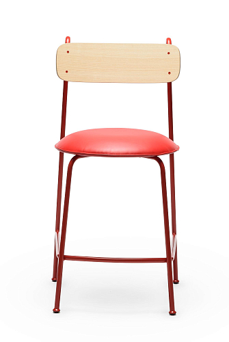 Lena SG-65 Rode Essenhout Barkrukstoel