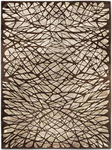 Dresden Brown handgeknoopt vloerkleed