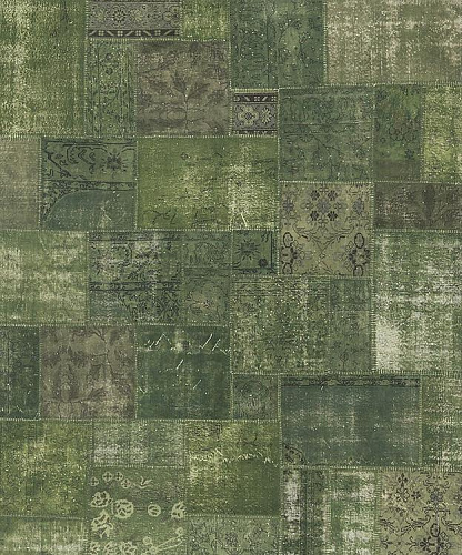 Groen patchwork tapijt