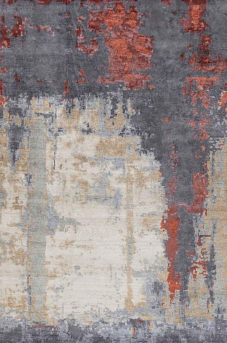 Handgeknoopt abstract vloerkleed